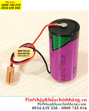 Tadiran TL-5920 (Zắc JEA 2.54-2P), Pin nuôi nguồn Tadiran TL5920 lithium 3.6V size C 8500mAh chính hãng